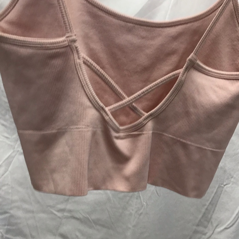 NWOT Athleta Pink Cropped Camisole Sleeveless Fitted - Picture 4 of 6